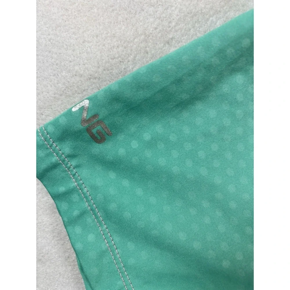 PING Golf Polo Performance Womens XL Green/White‎ Sides Short Sleeve